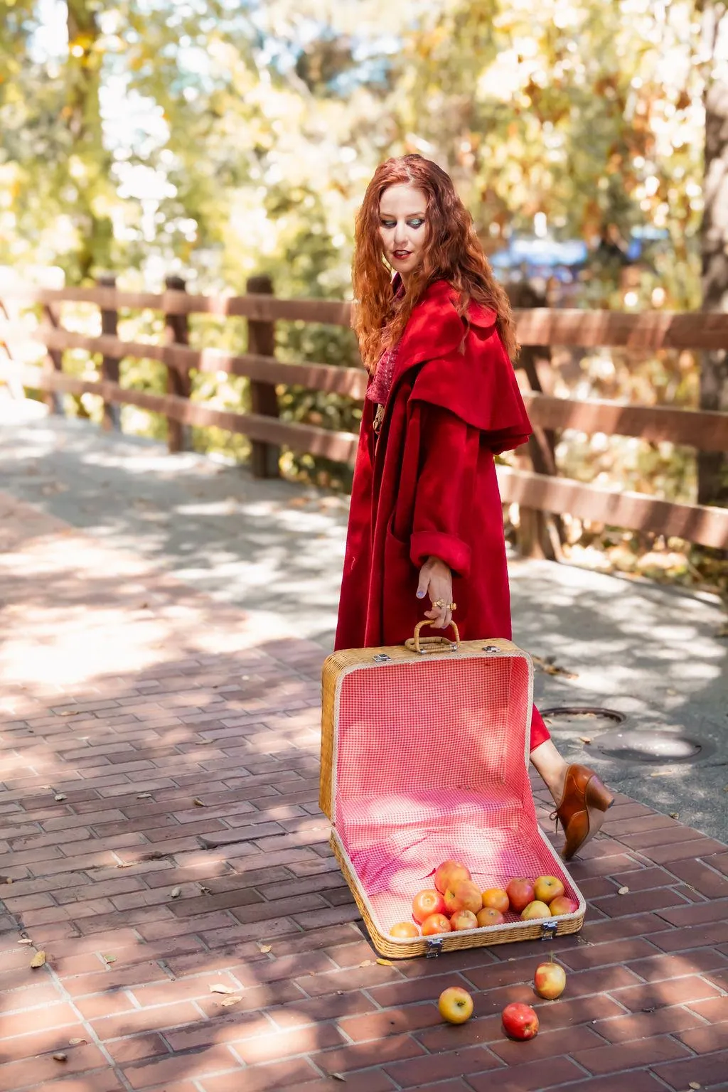 1950s I MAGNIN red wool CAPE coat all sizes  | new fall winter