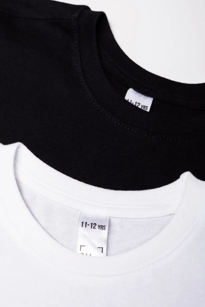 2 Pack Long Sleeve T-Shirts White And Black