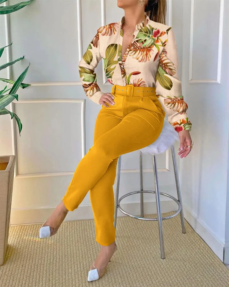 2Pcs Elegant Office Wear Sets