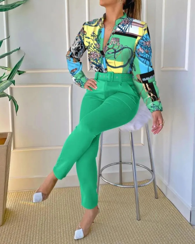 2Pcs Elegant Office Wear Sets
