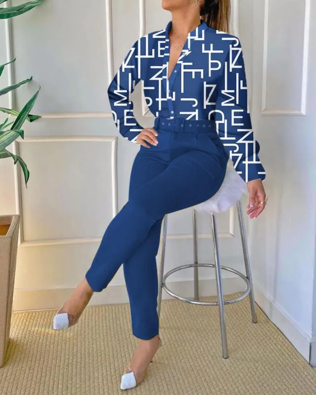 2Pcs Elegant Office Wear Sets