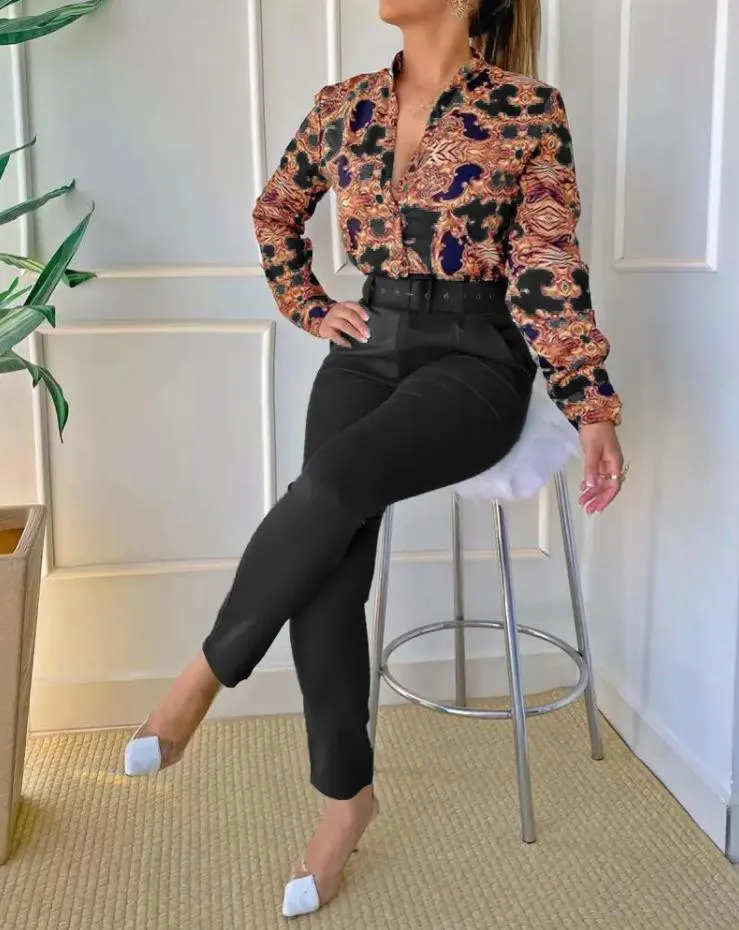 2Pcs Elegant Office Wear Sets