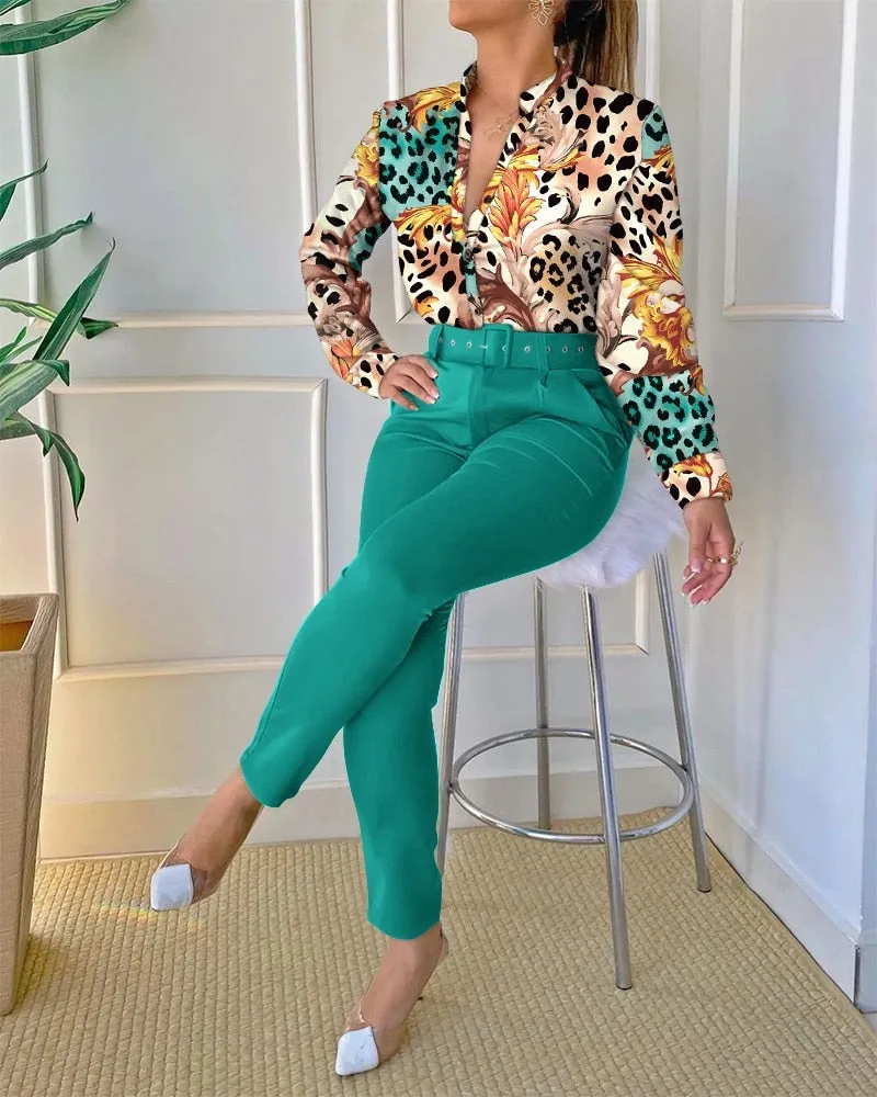 2Pcs Elegant Office Wear Sets