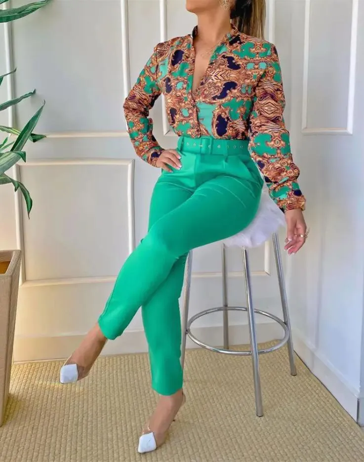 2Pcs Elegant Office Wear Sets