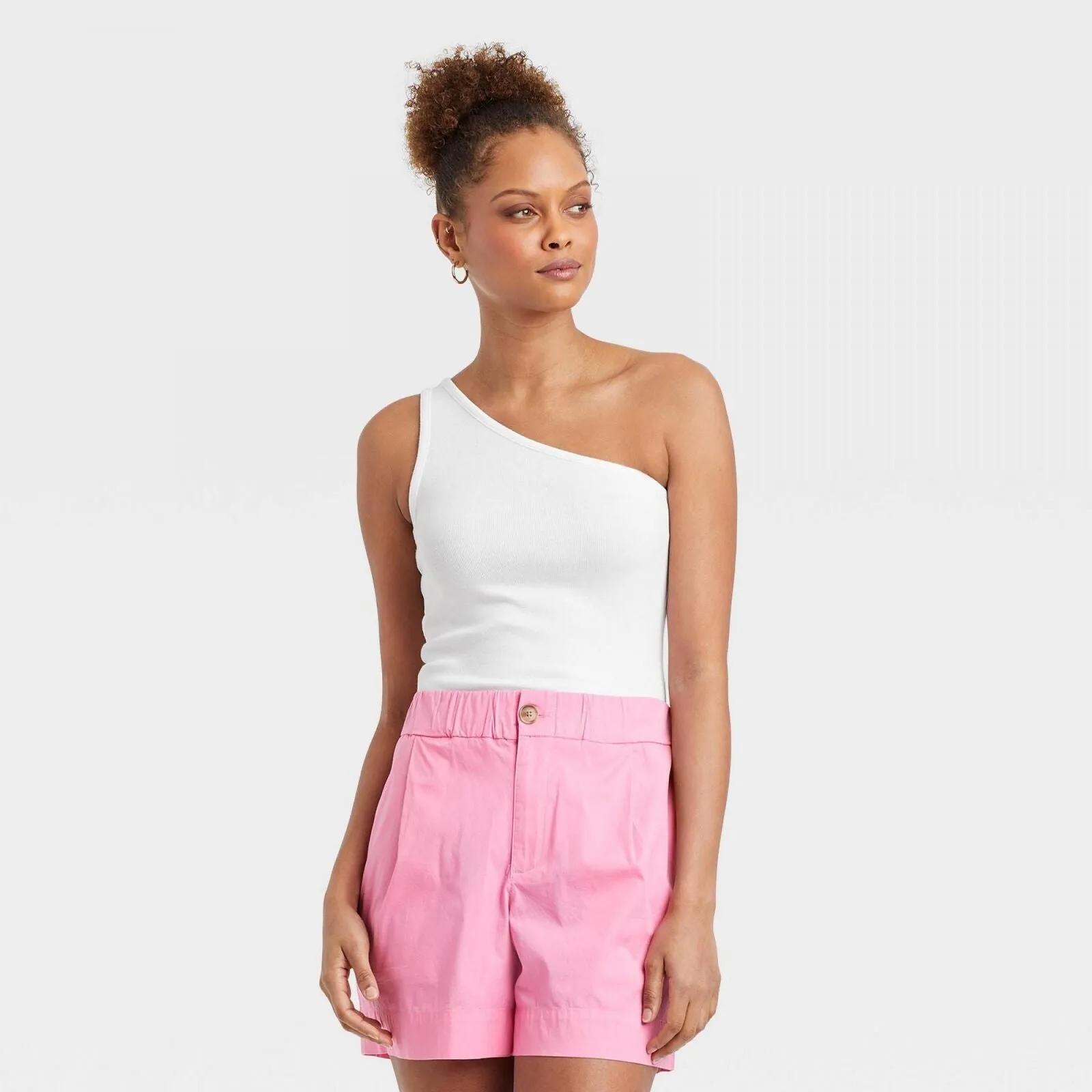 A New Day Women's Slim Fit One Shoulder Tank Top