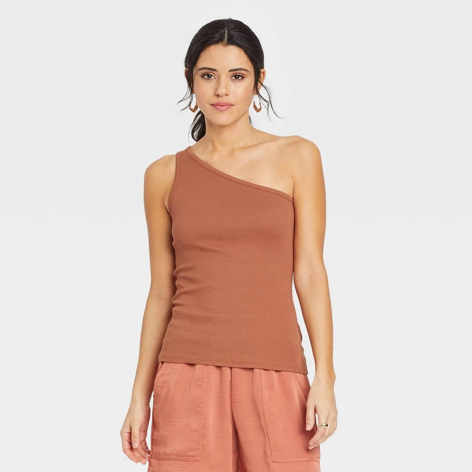 A New Day Women's Slim Fit One Shoulder Tank Top