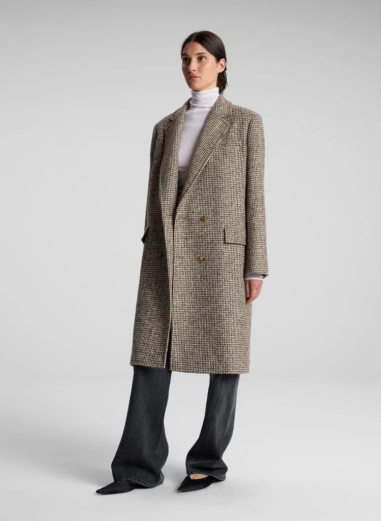 A.L.C. Tanner Coat in Cream/Brown