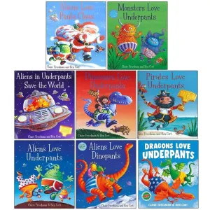 Aliens Love Underpants Collection Series 8 Books Set by Claire Freedman & Ben Cort