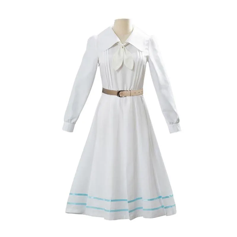 Anime Beastars Haru White Long Sleeve Dress Cosplay Costume