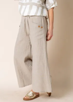 Annalise Linen Pant in Latte