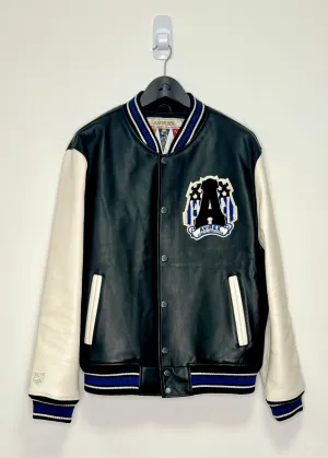 AVIREX USA Varsity Jacket (BLACK/WHITE/NAVY)