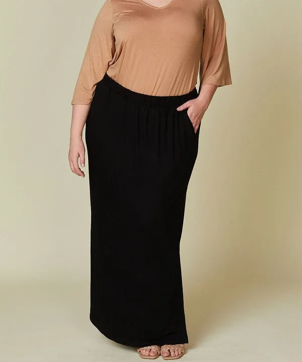BAMBOO CURVE maxi skirt