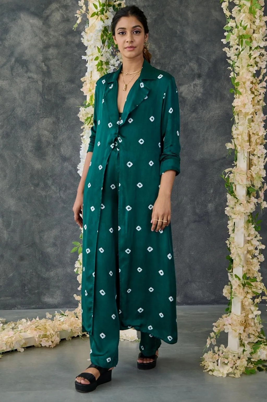 Bandhani Modal Satin Cover Up