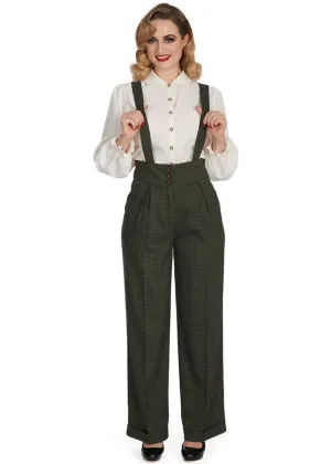 Banned Jenny Check 40's Trousers Green