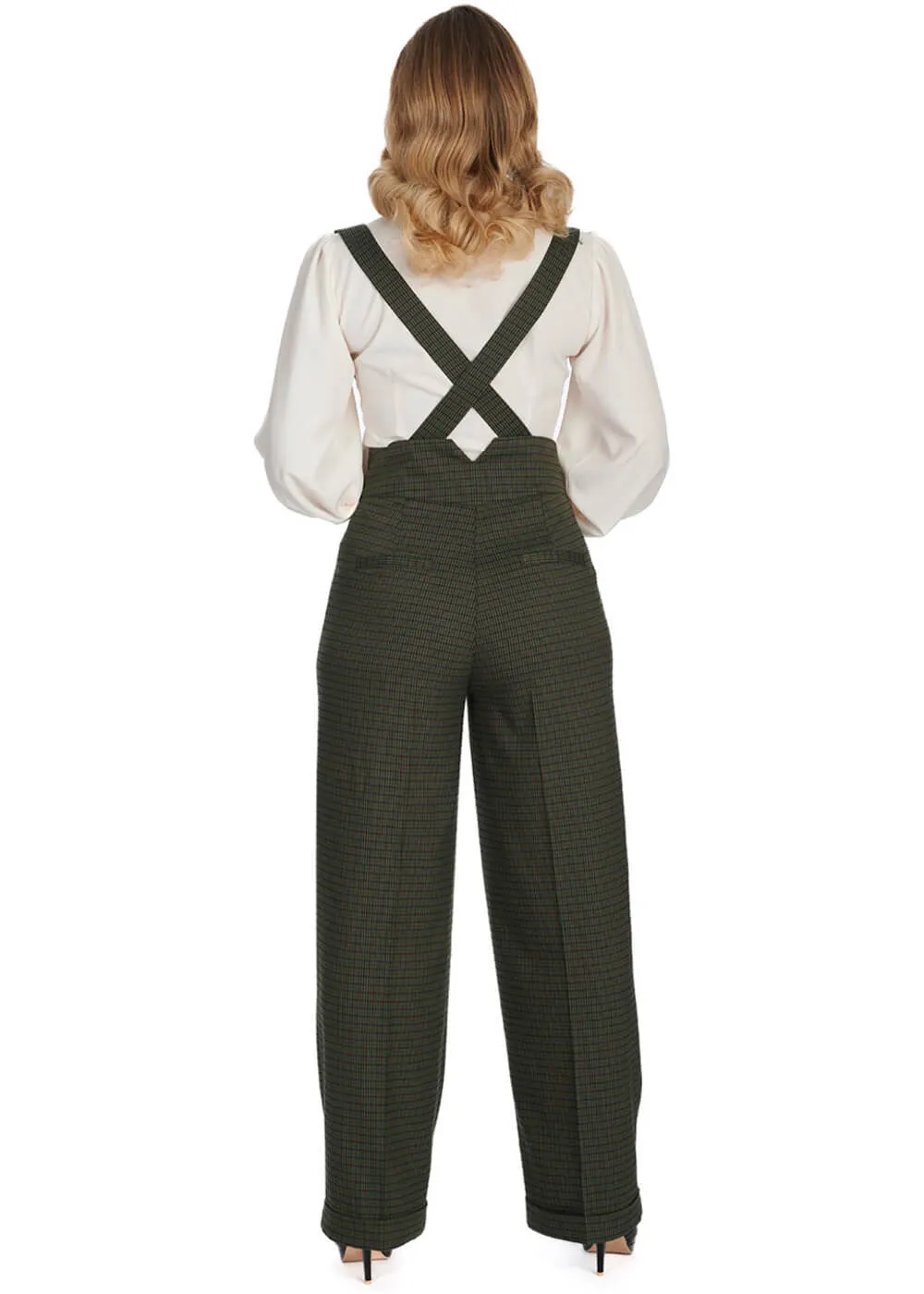 Banned Jenny Check 40's Trousers Green