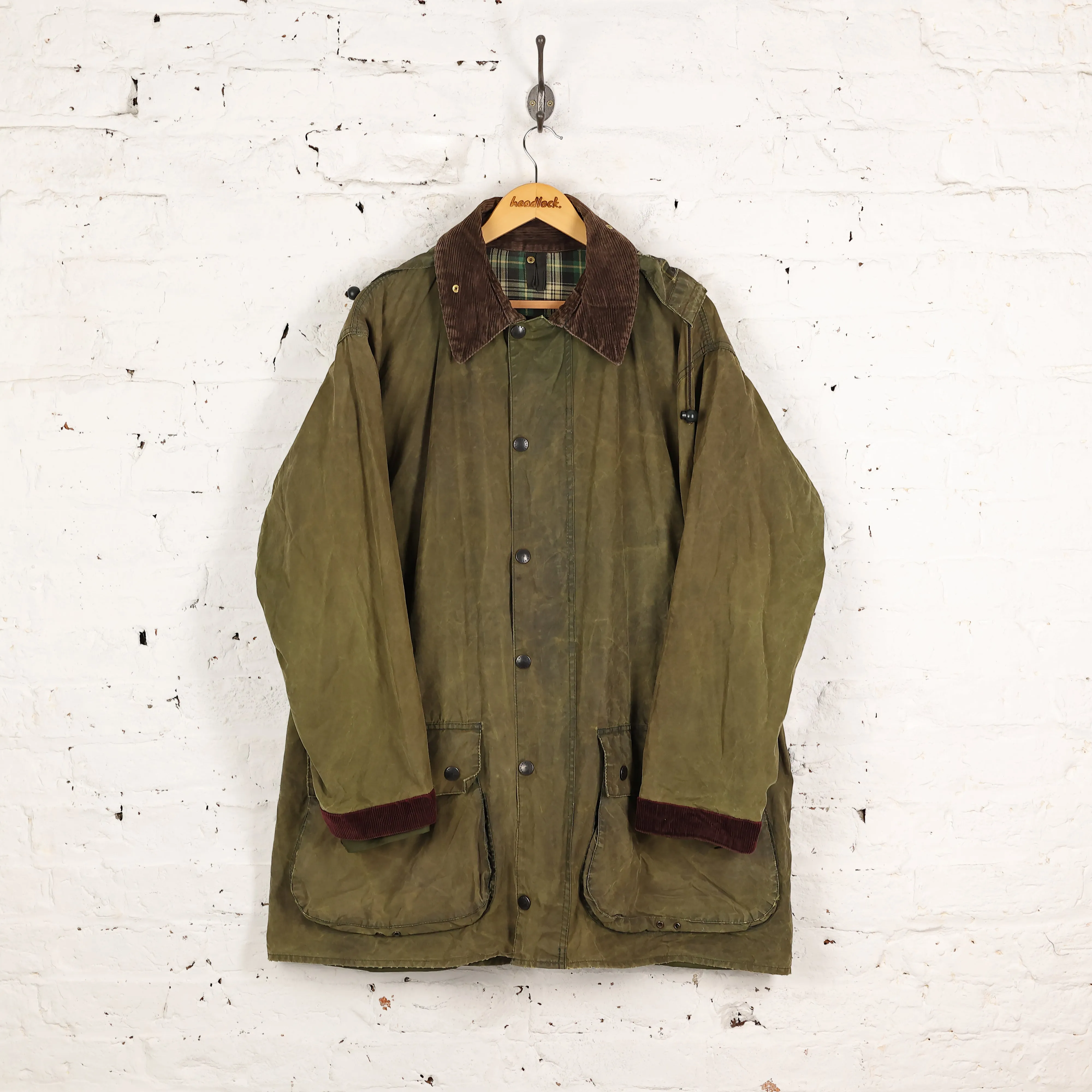 Barbour Border Wax Jacket - Green - XL
