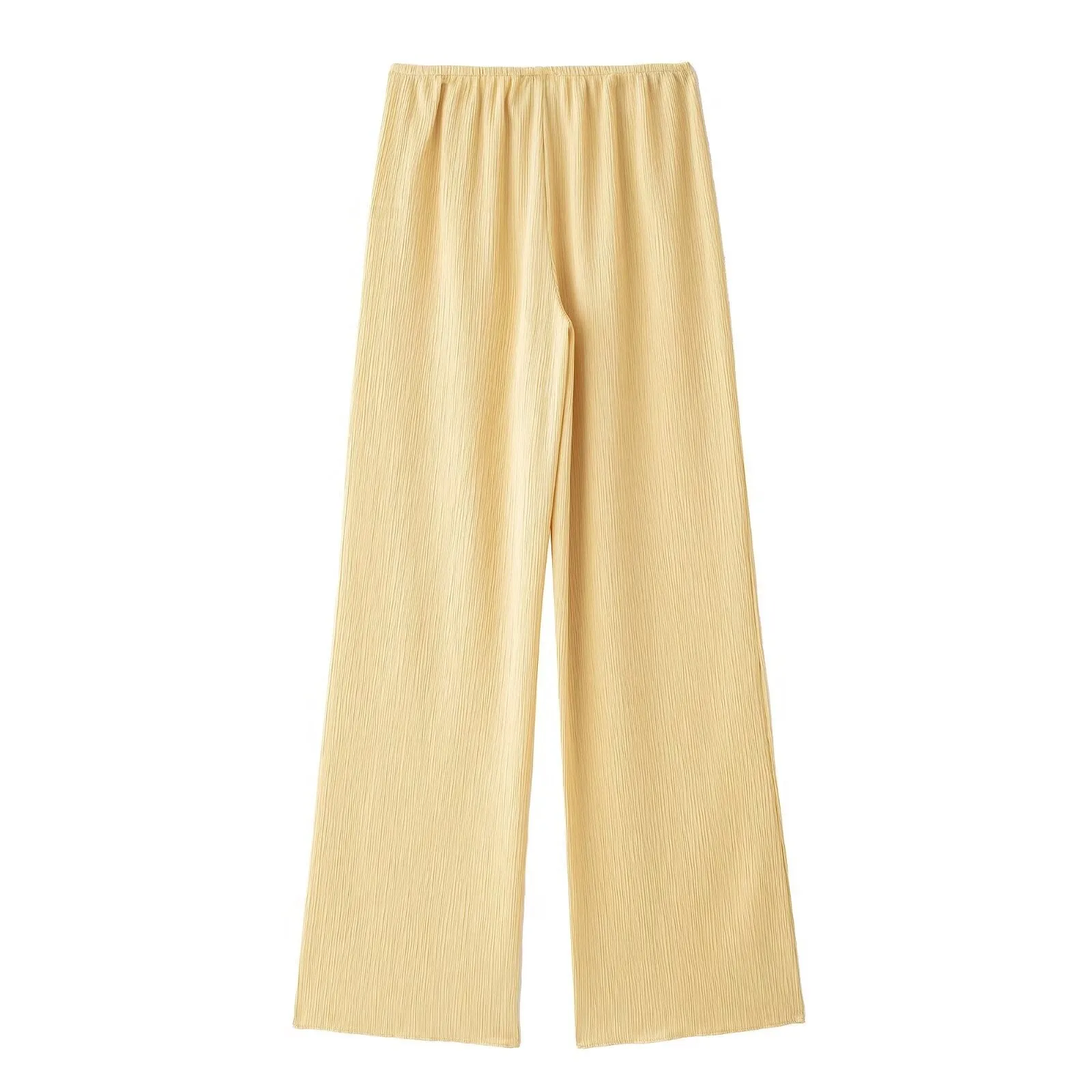 Belted V-Neck Crinkle Top and Pants