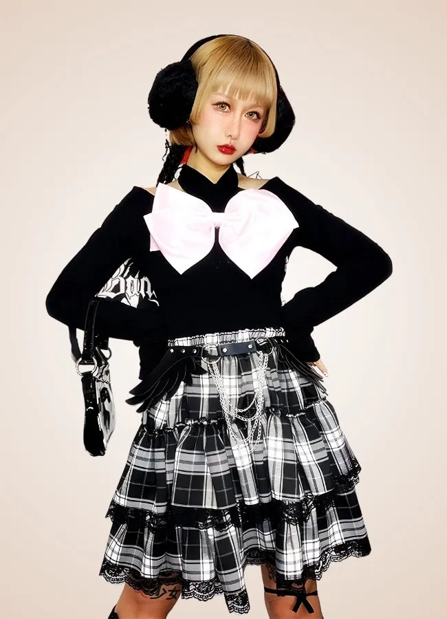 Black And White Steampunk Skirt