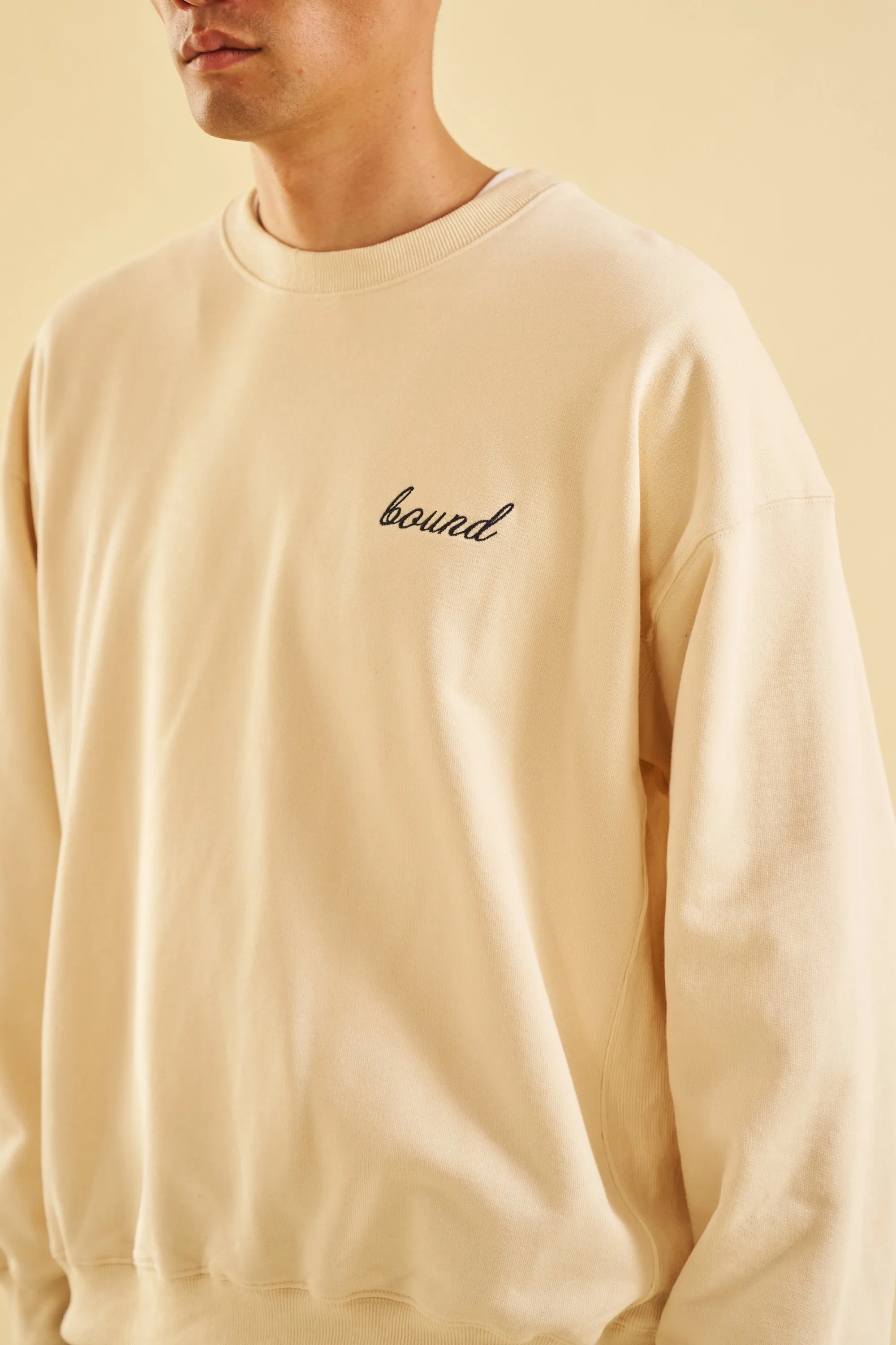bound Cream Premium Script Sweater