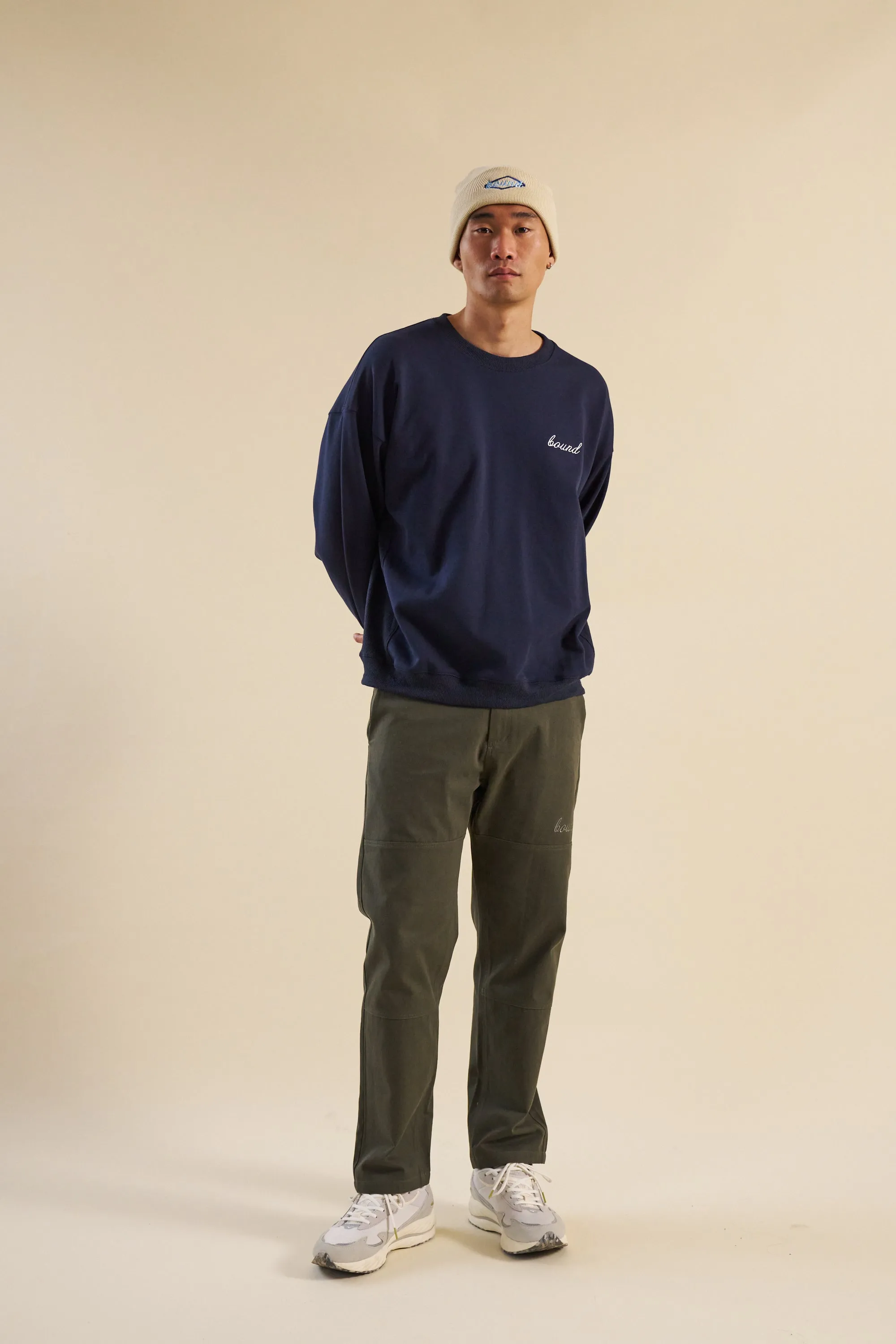 bound Navy Premium Script Sweater