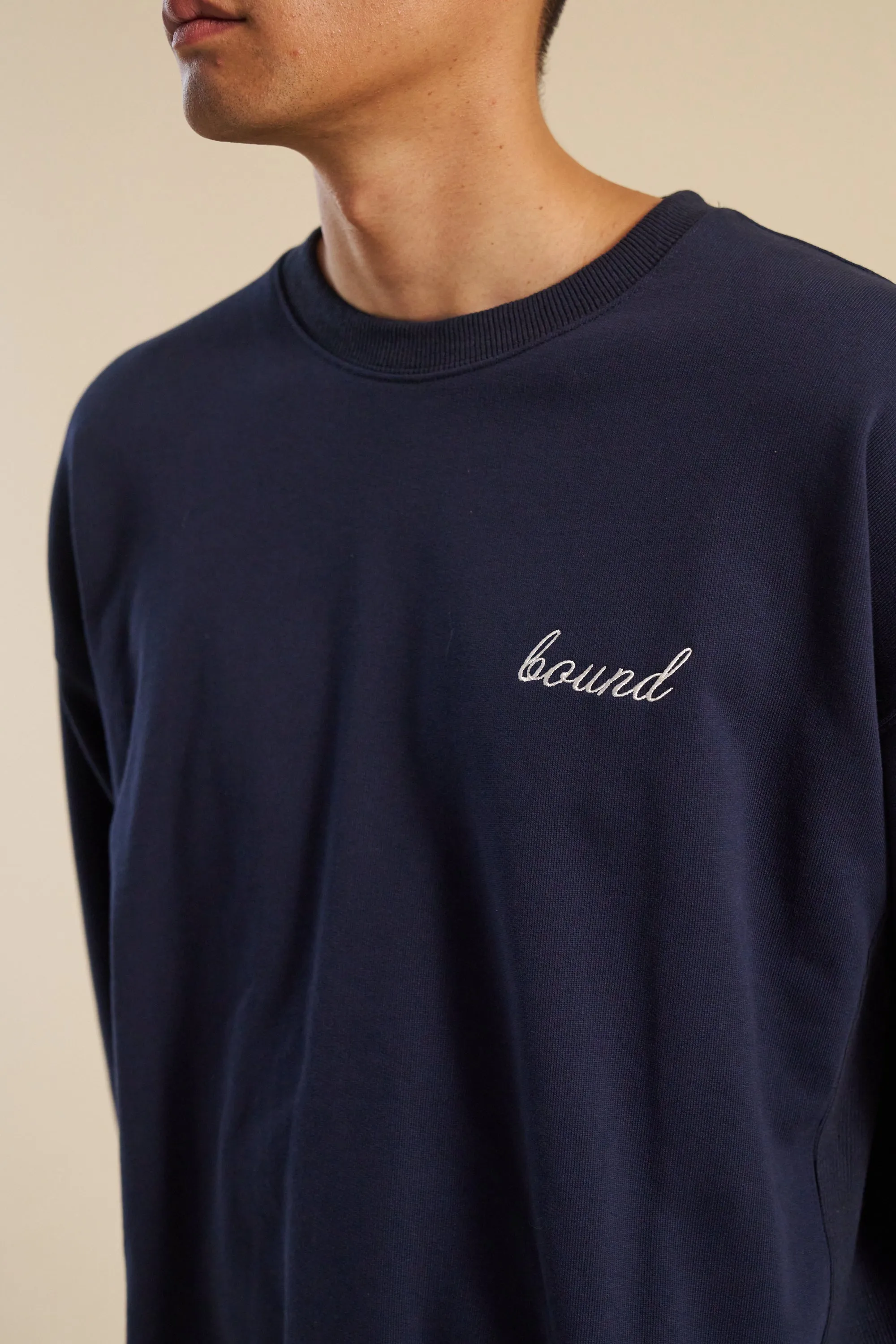 bound Navy Premium Script Sweater