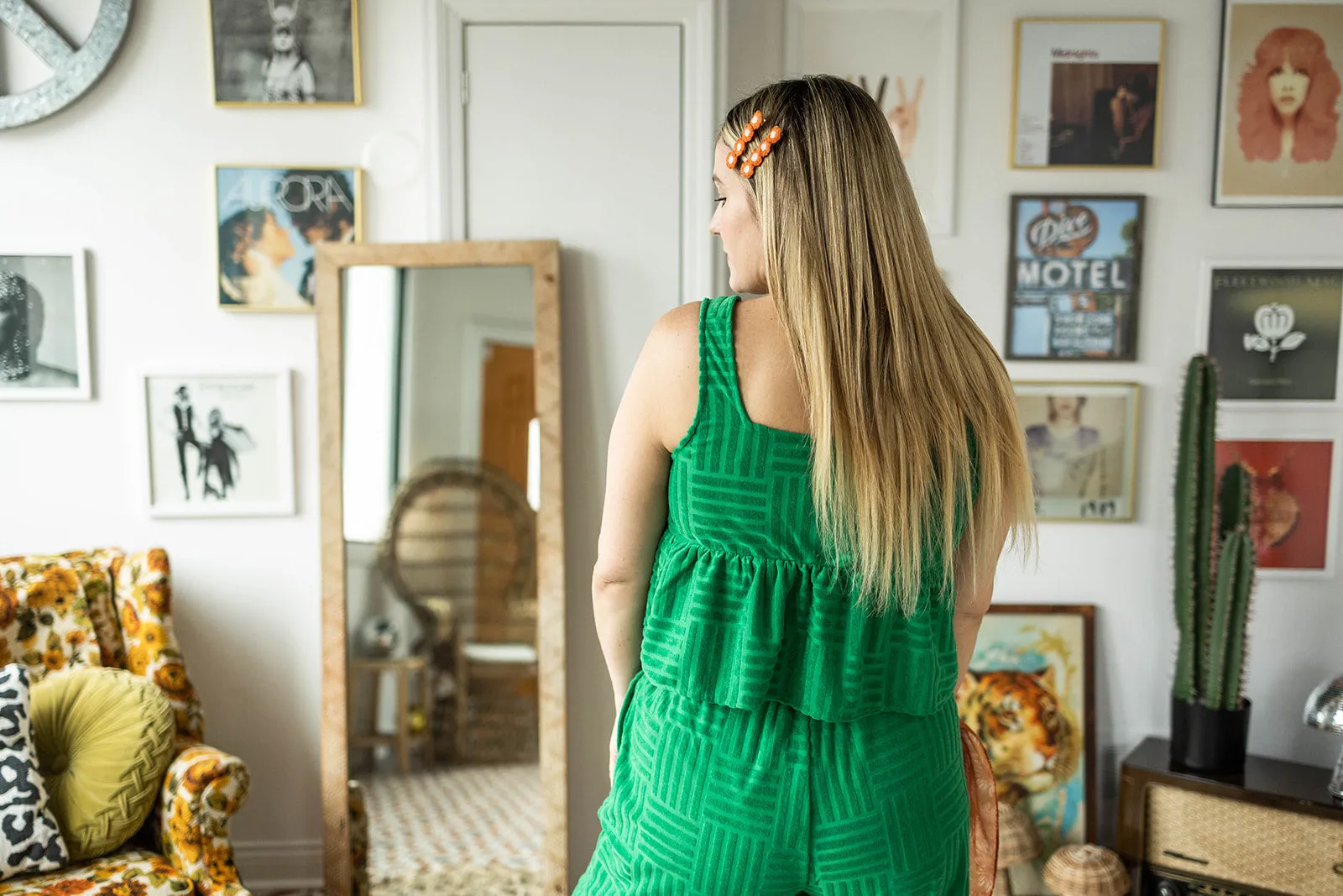 brenna top in kelly green