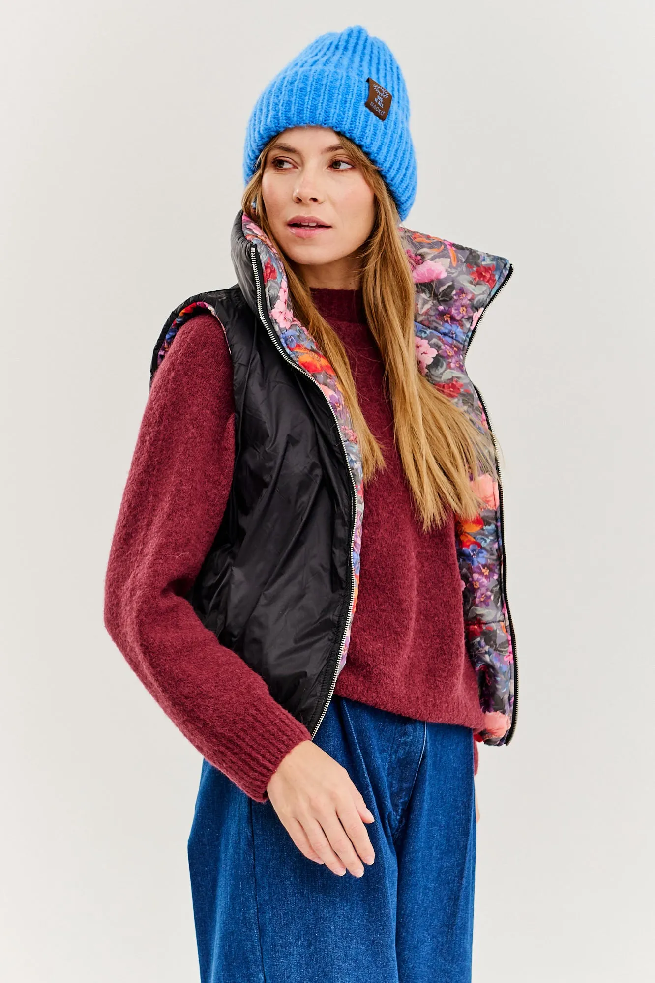 Burgundy Bliss half turtleneck sweater