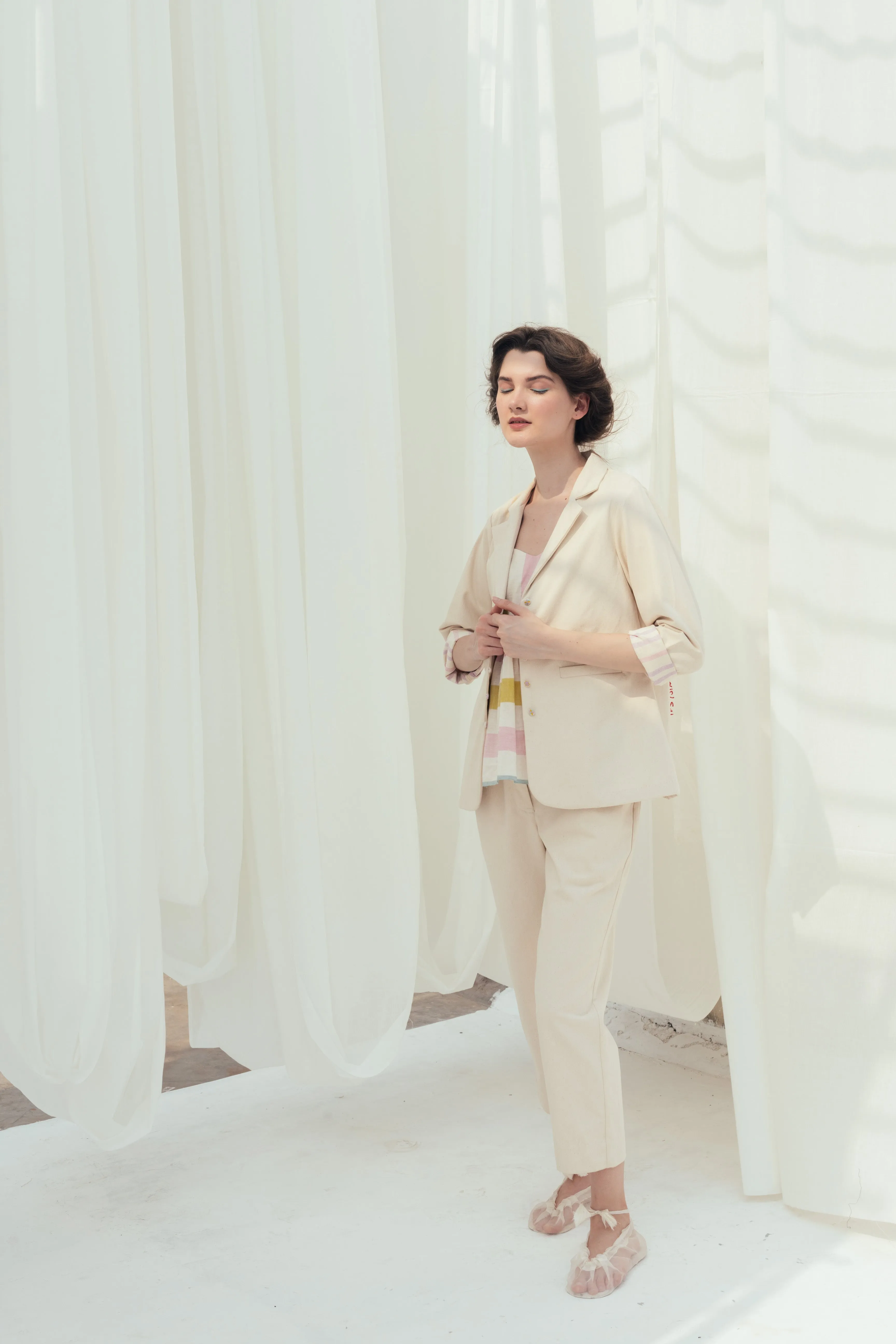 Buttercream twill jacket