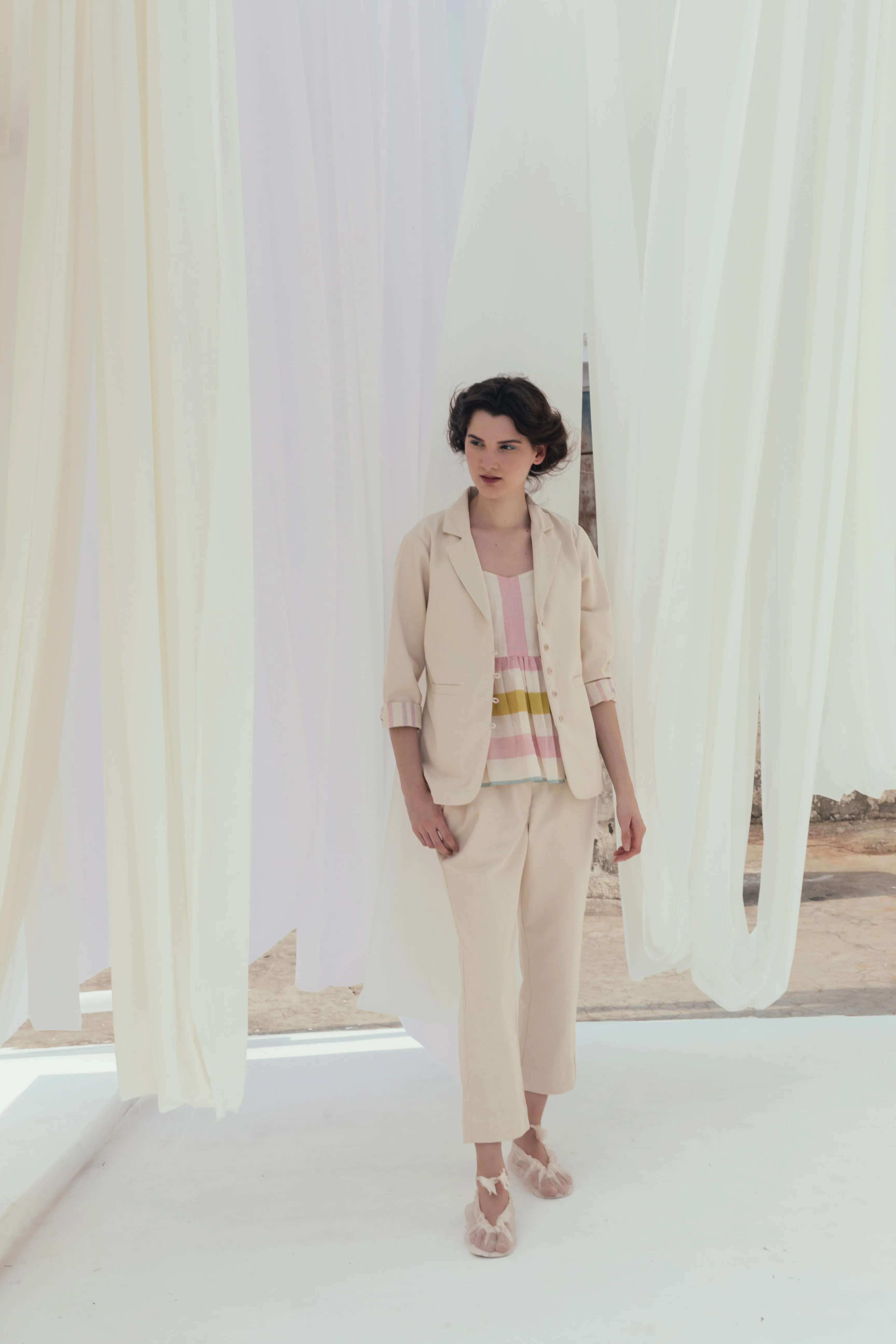 Buttercream twill jacket