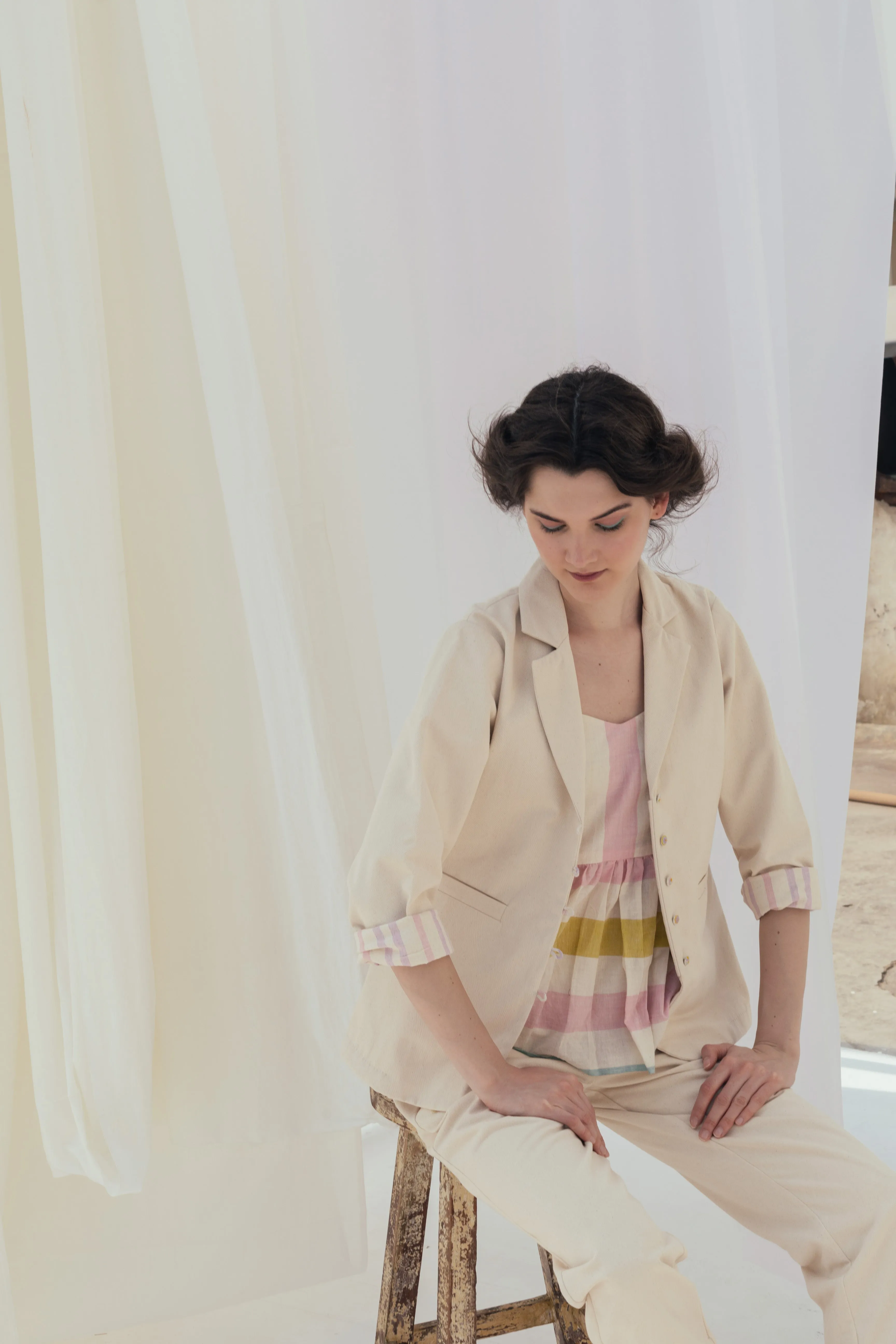 Buttercream twill jacket