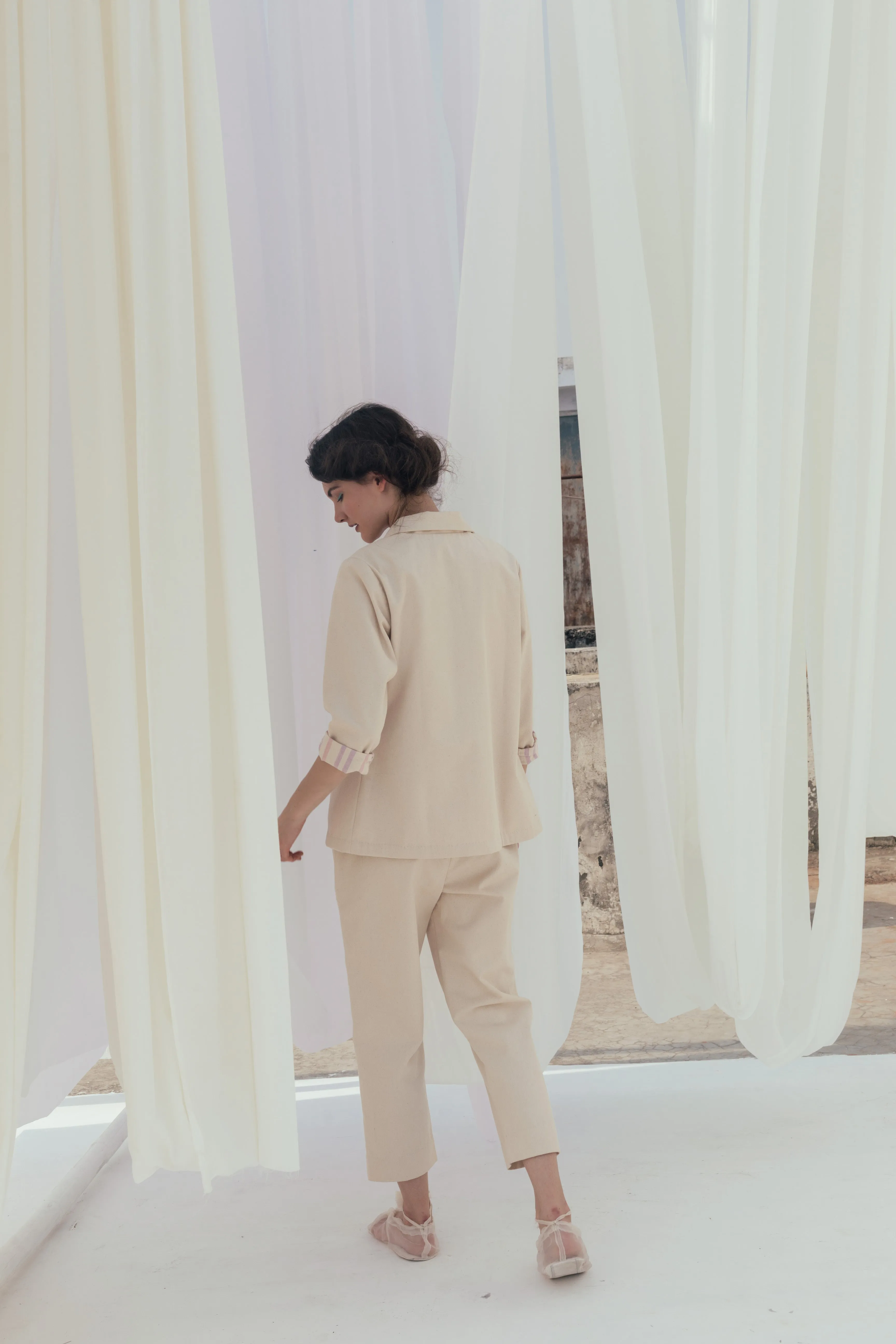 Buttercream twill jacket