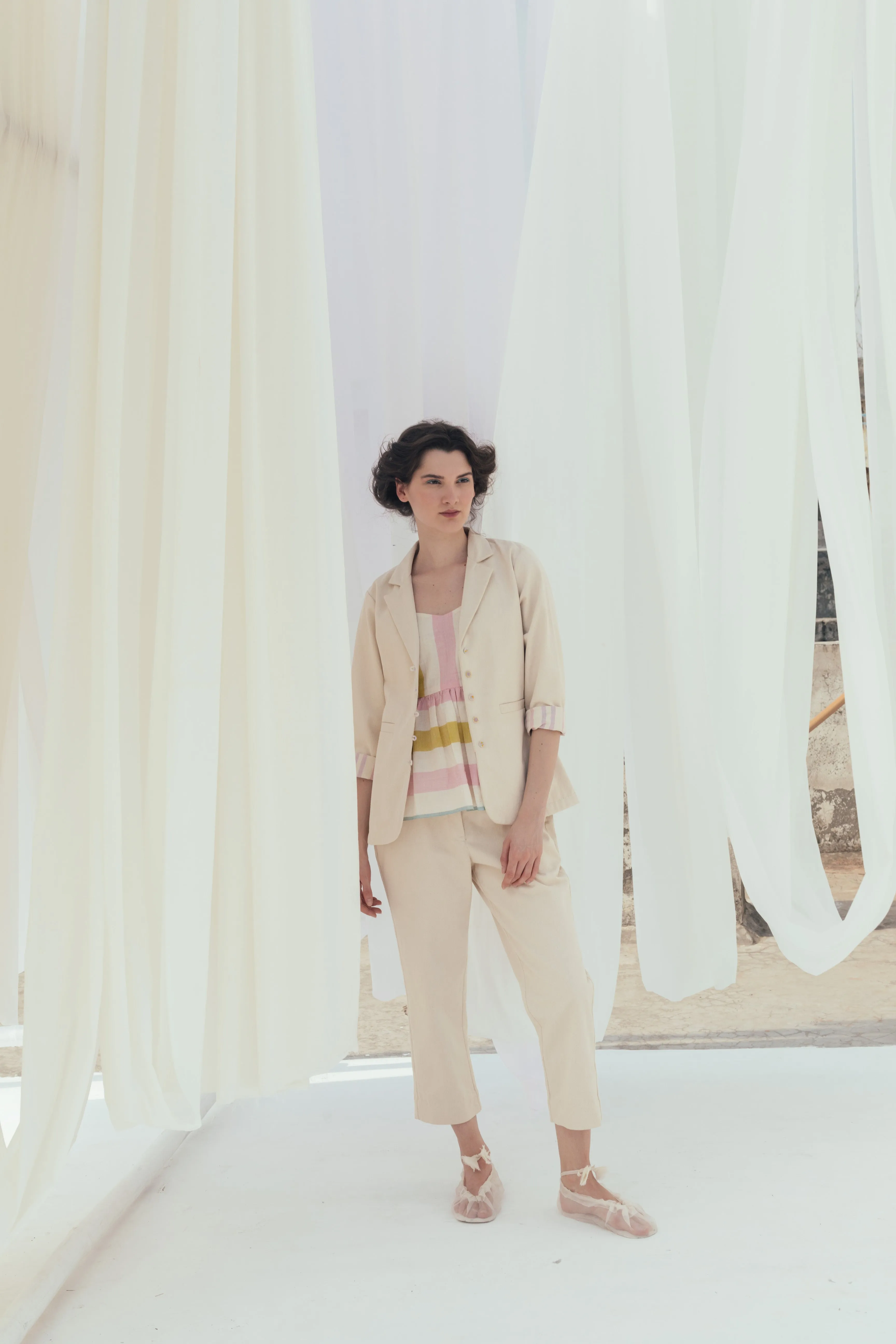 Buttercream twill jacket