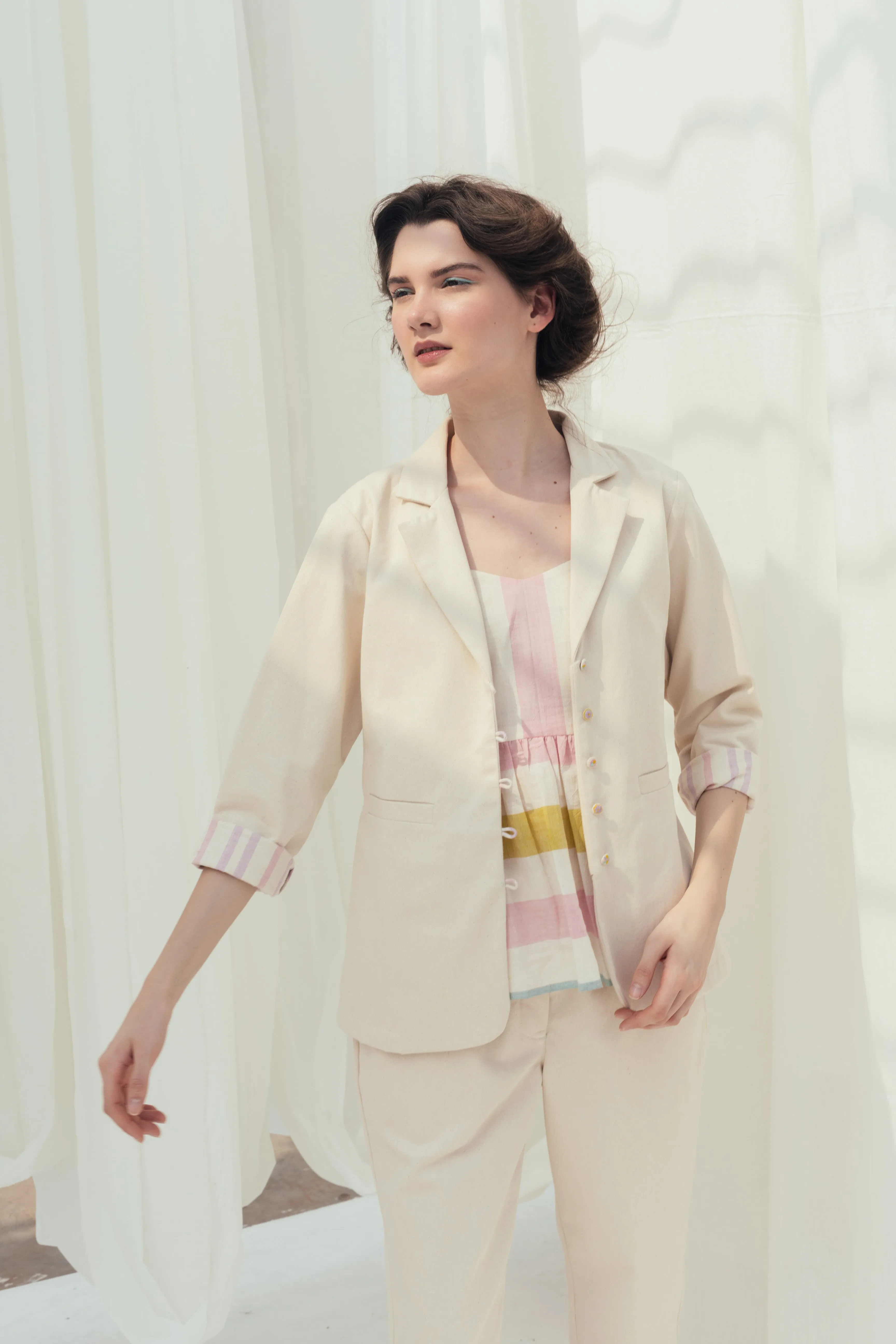 Buttercream twill jacket