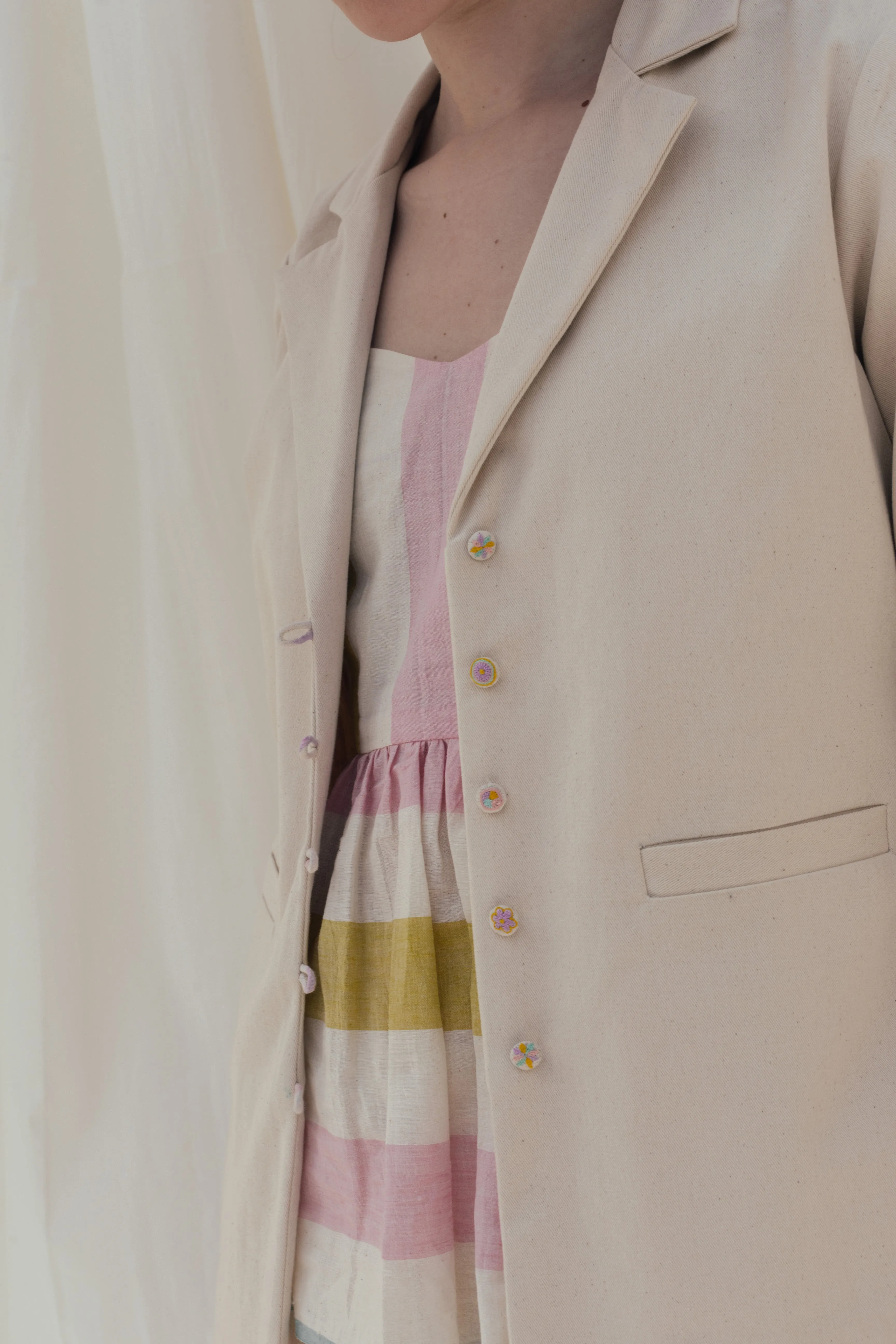 Buttercream twill jacket