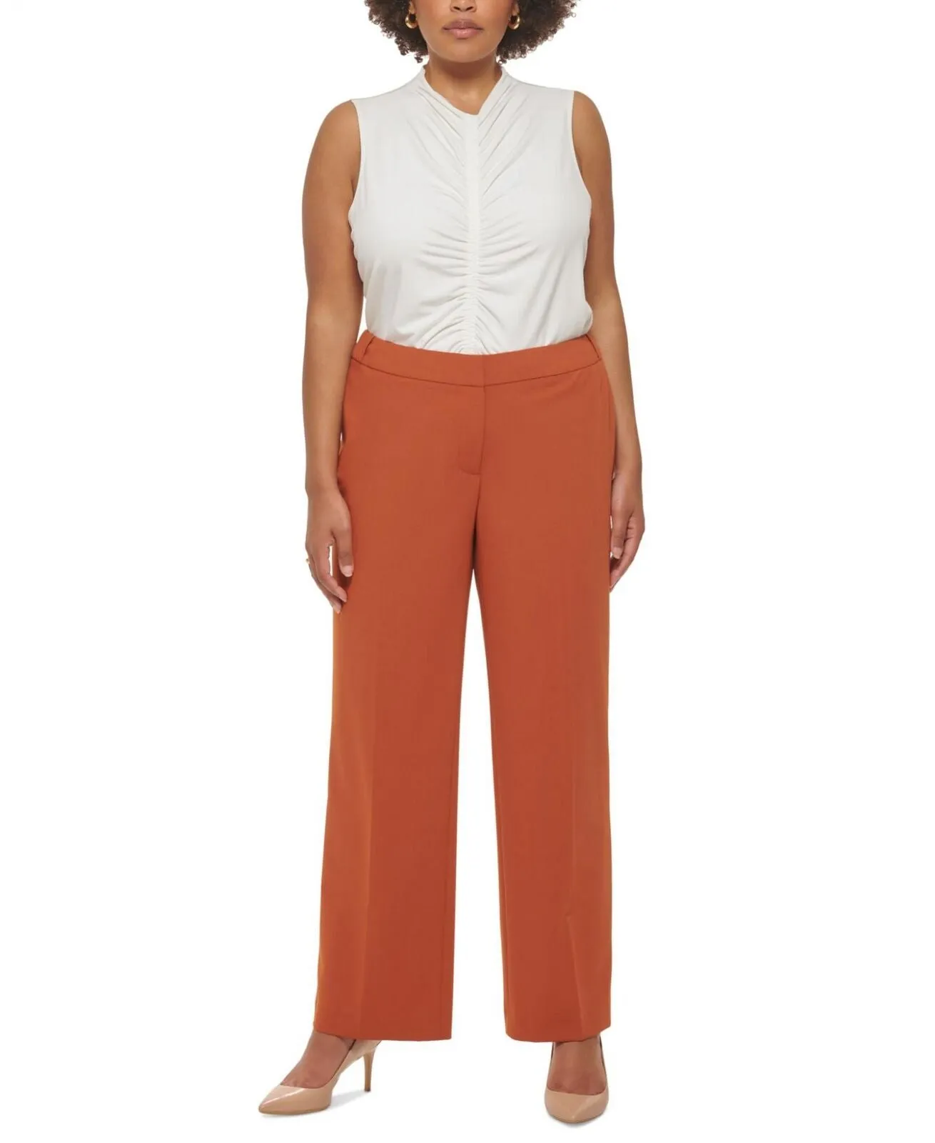 Calvin Klein Womens Plus Size Lux Highline Pants X24PL841
