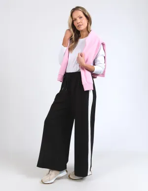 Carmen Wide Leg Pant - Black/Marshmallow