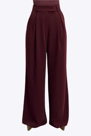Charmaine - Classic Solid Pleats Woman's Trousers