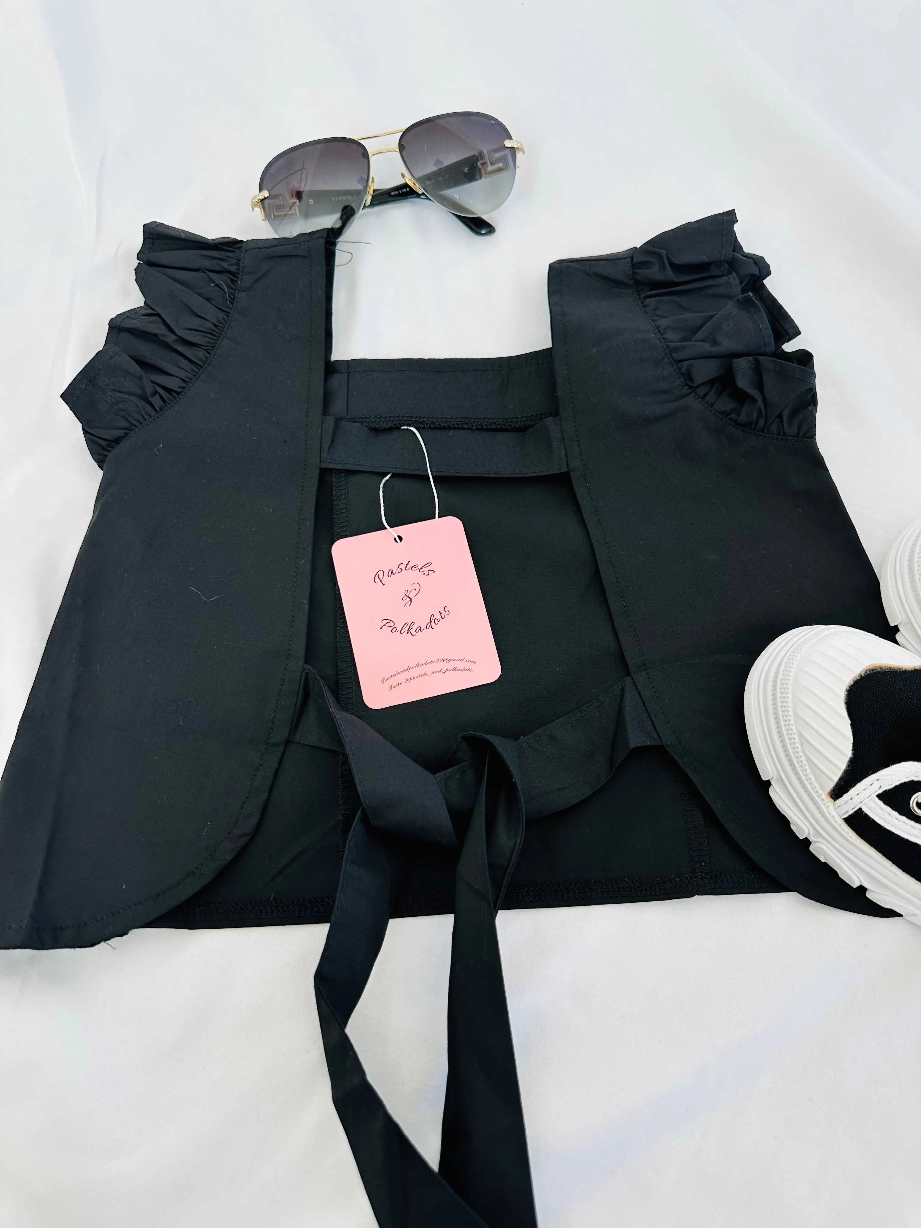 Chic Black and White Gingham Pants Set - New Collection