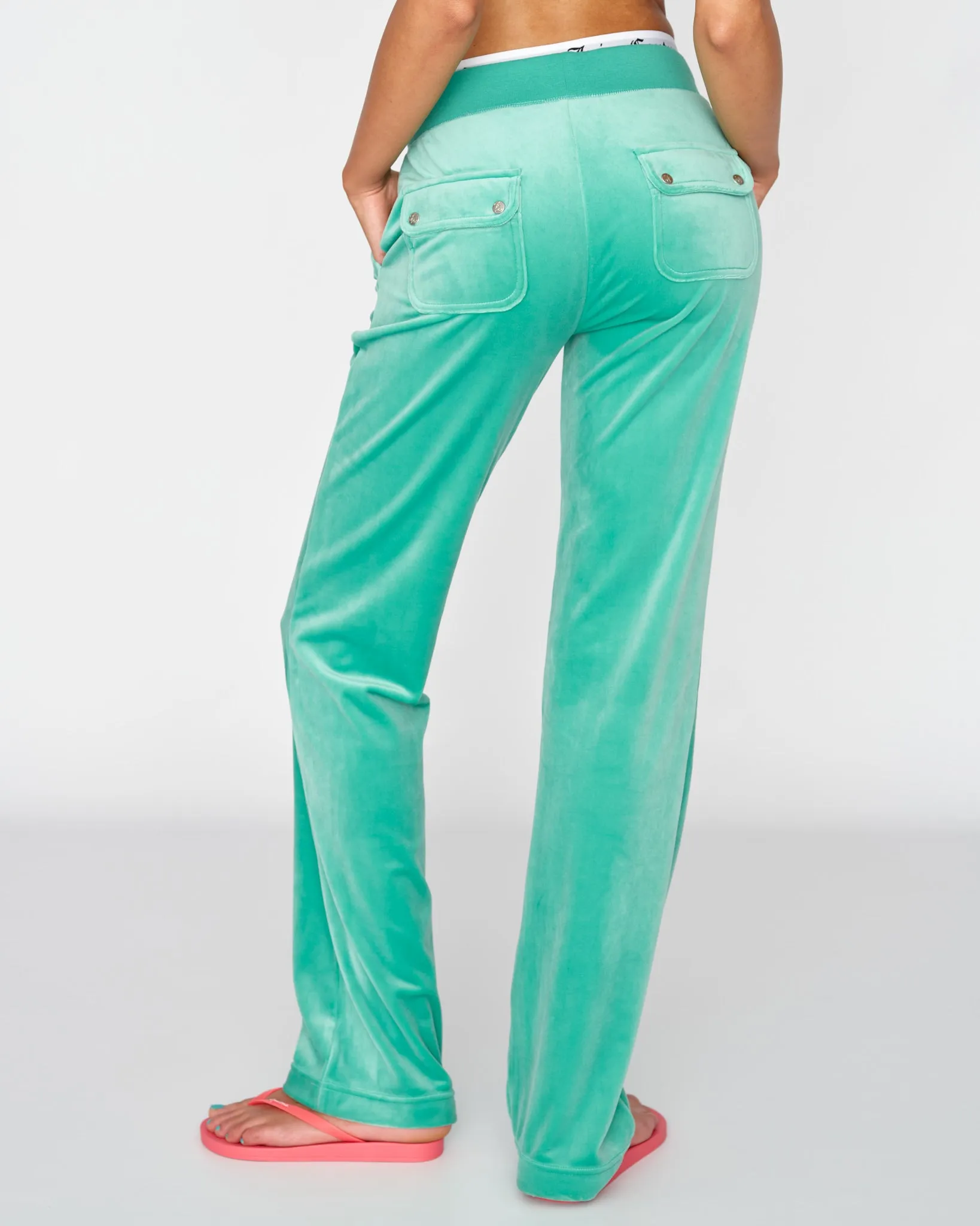 Classic Velour Del Ray Pant Marine Green