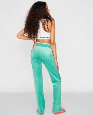 Classic Velour Del Ray Pant Marine Green