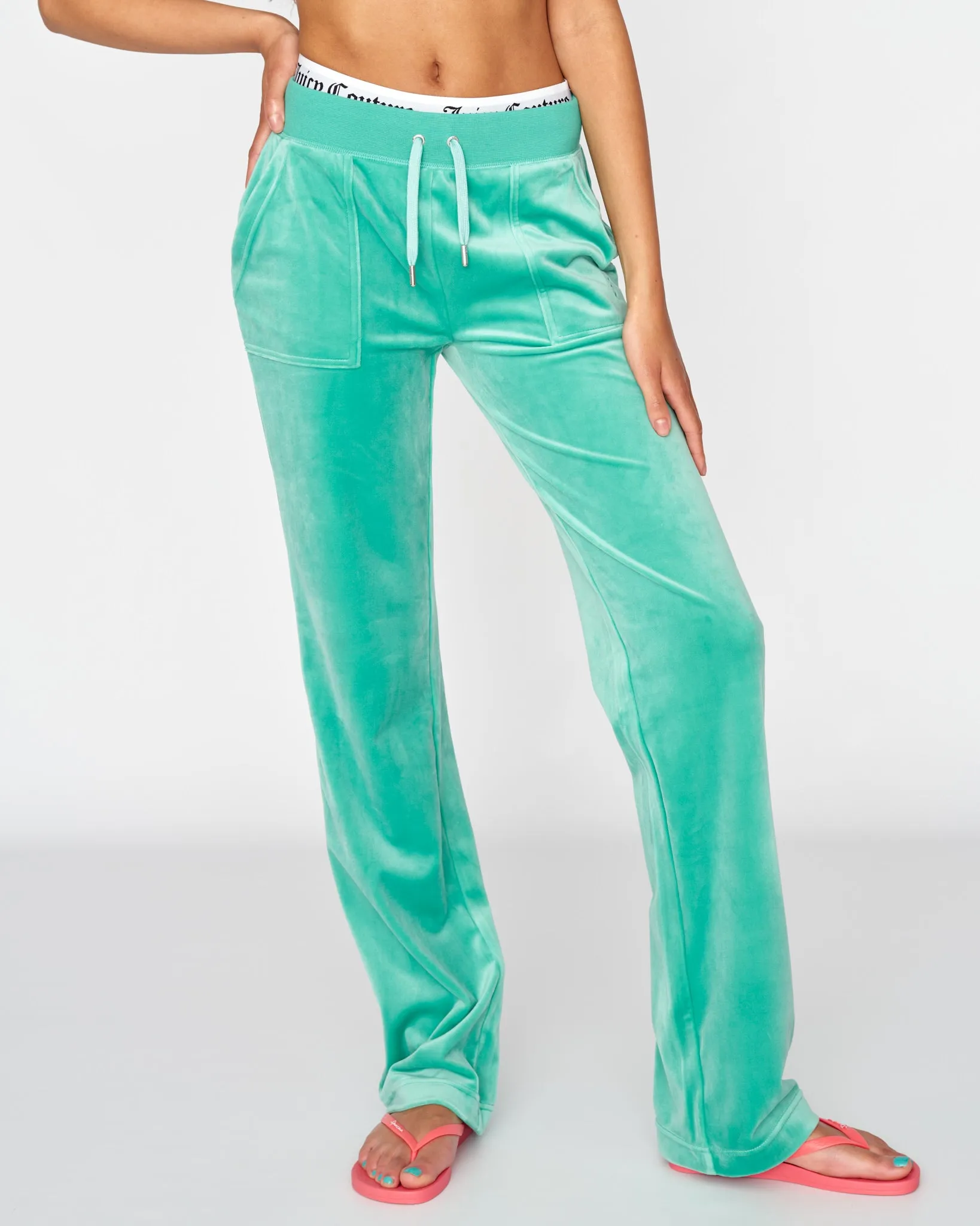 Classic Velour Del Ray Pant Marine Green