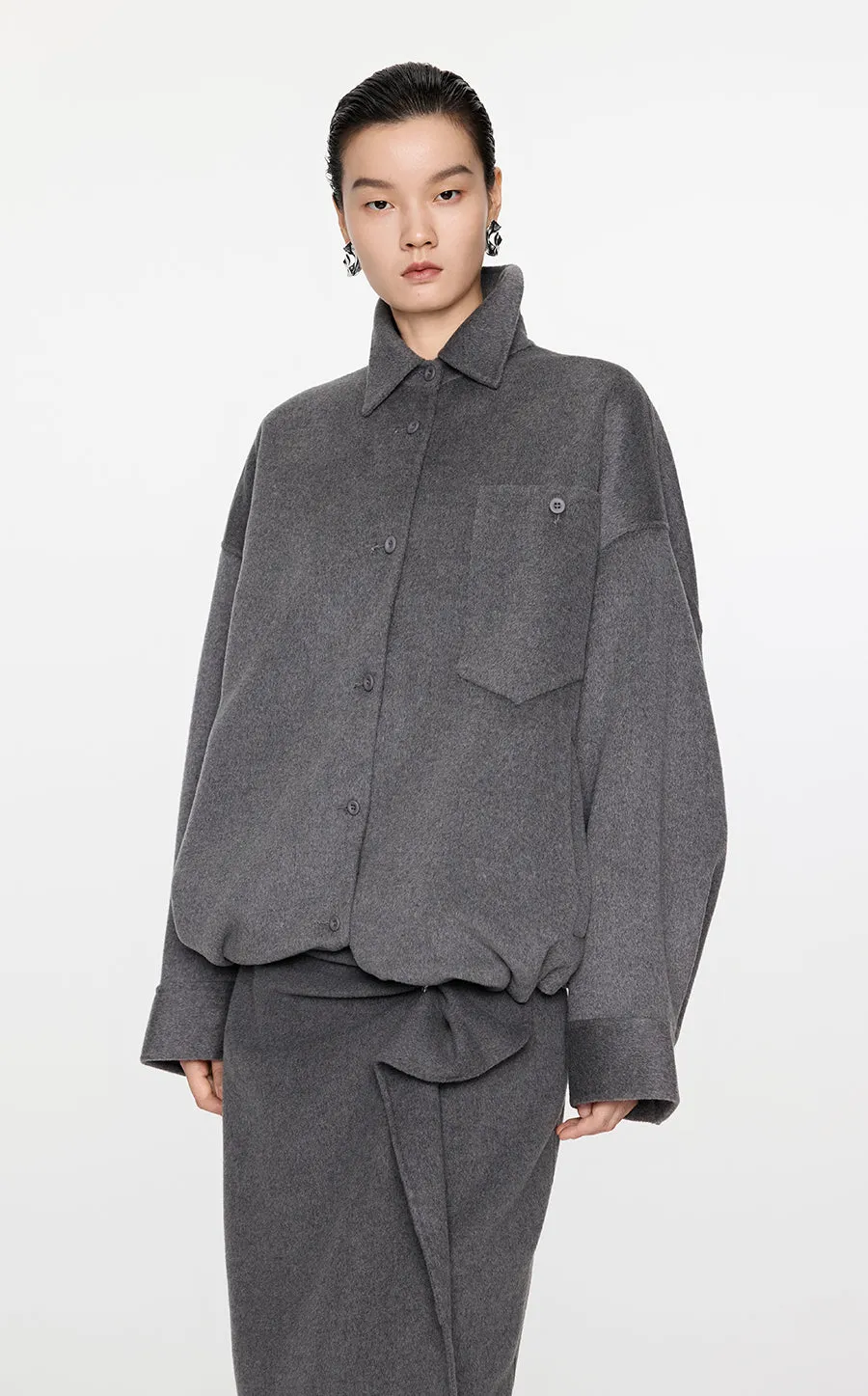 Coat / JNBY Oversized Wool-cashmere Jacket