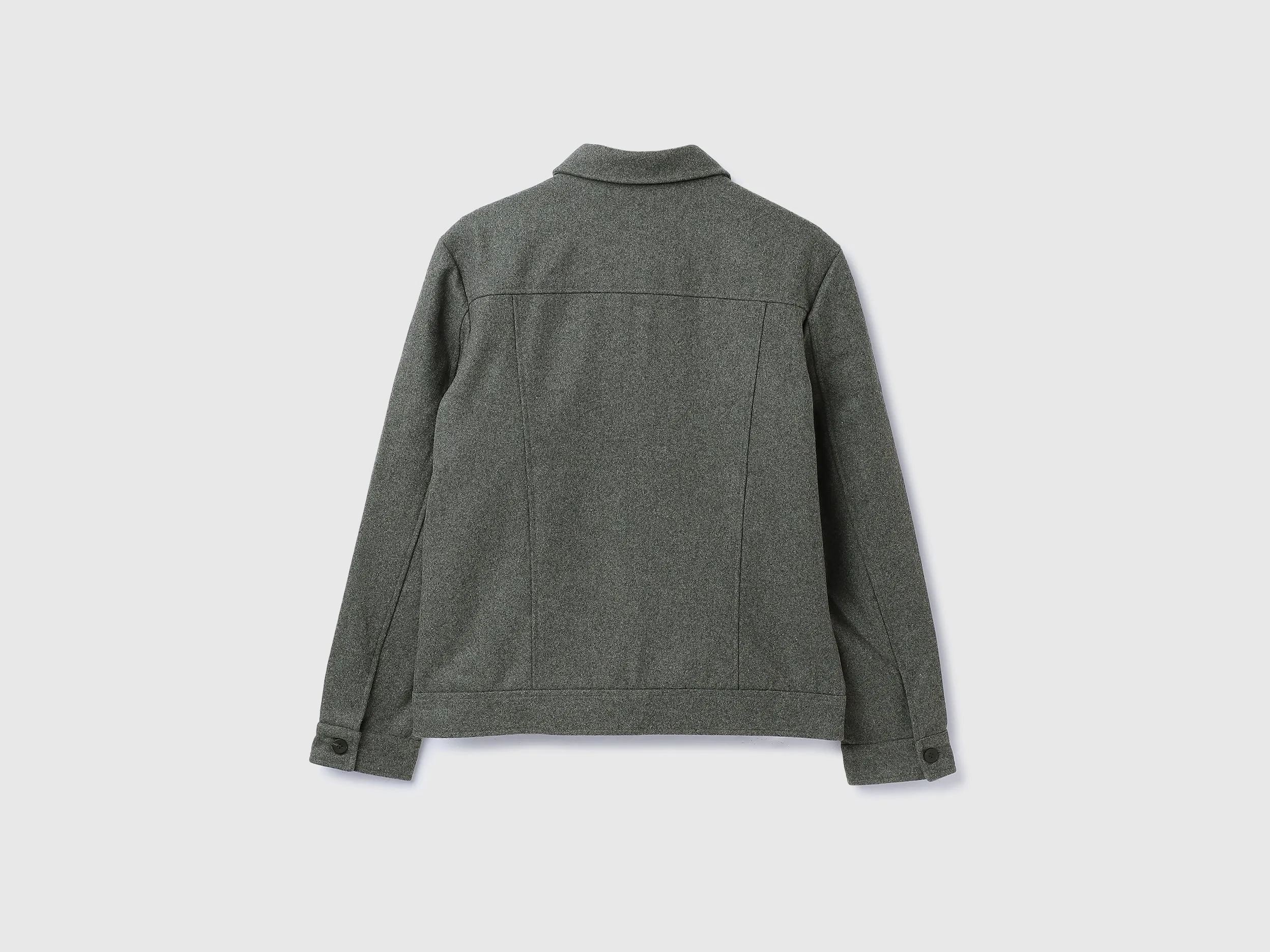 Collared Solid Zipper Jacket