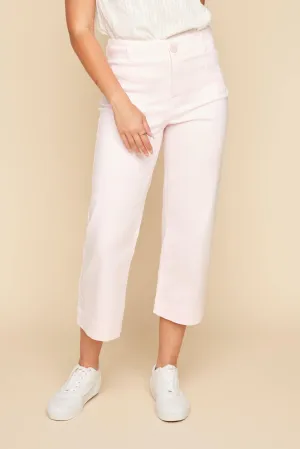 Cropped Wide Leg Pant in Ballerina Pink by Renuar