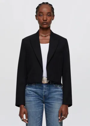 Cutoff Boyfriend Blazer (Black)