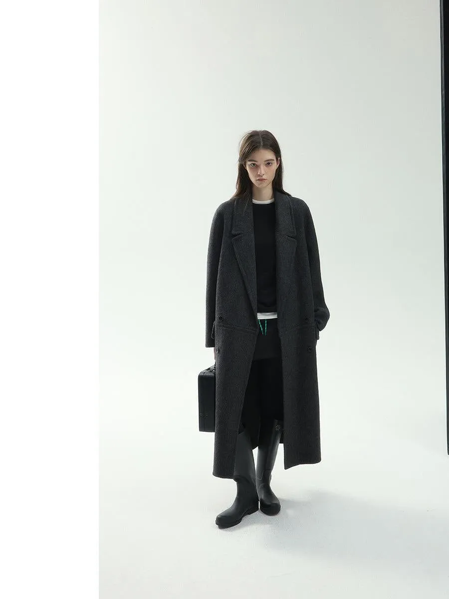 Double-Breasted Wool Overcoat