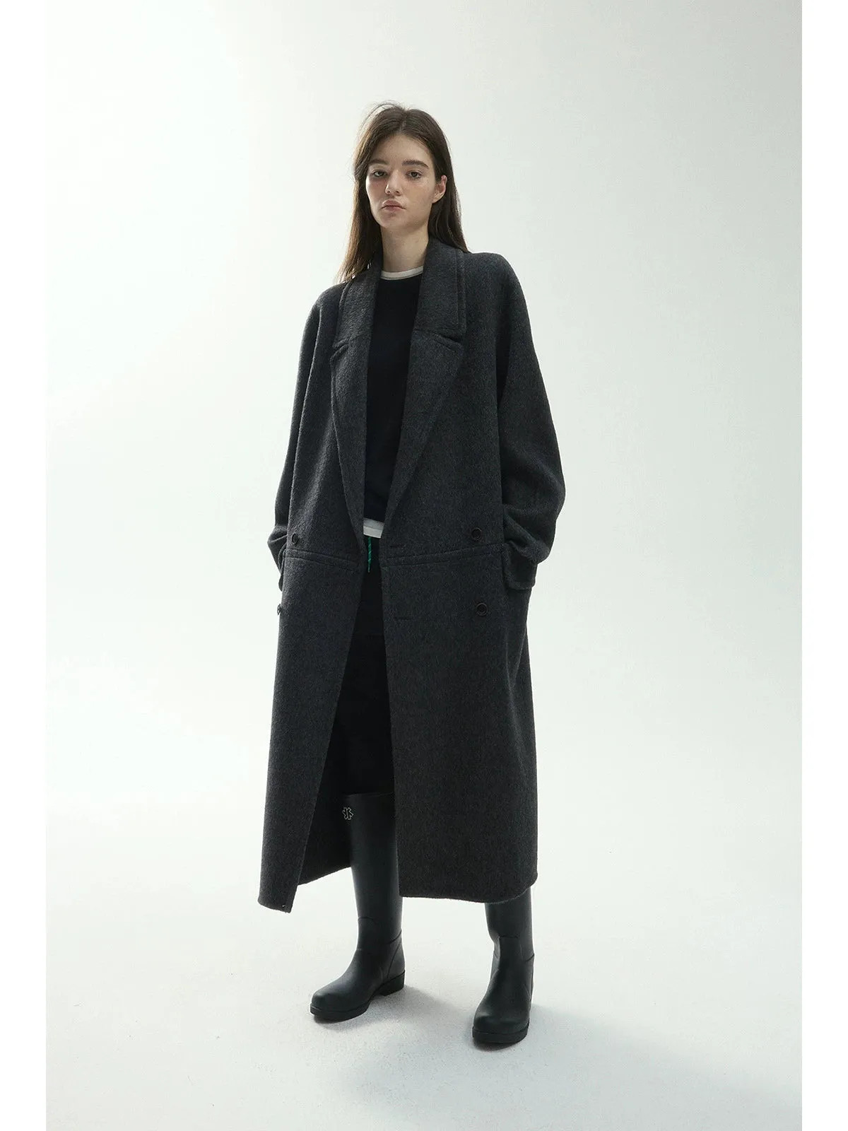 Double-Breasted Wool Overcoat