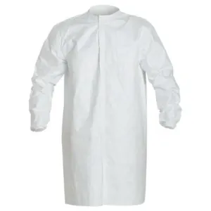 DuPont™ Tyvek® IsoClean® Frock with Snap Front, 2X-Large, White, IC270BWH2X0030CS