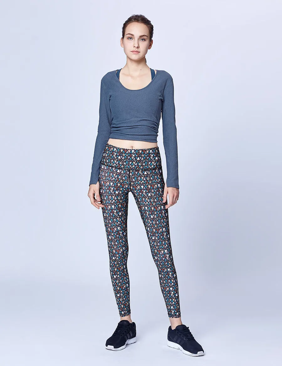 easyoga Lespiro Brisk Swift Leggings1 - F80 Colorful Brick
