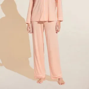 EBERJEY Gisele Pajama Bottoms Pull On Elastic Waist PJ Pants Peach PJs